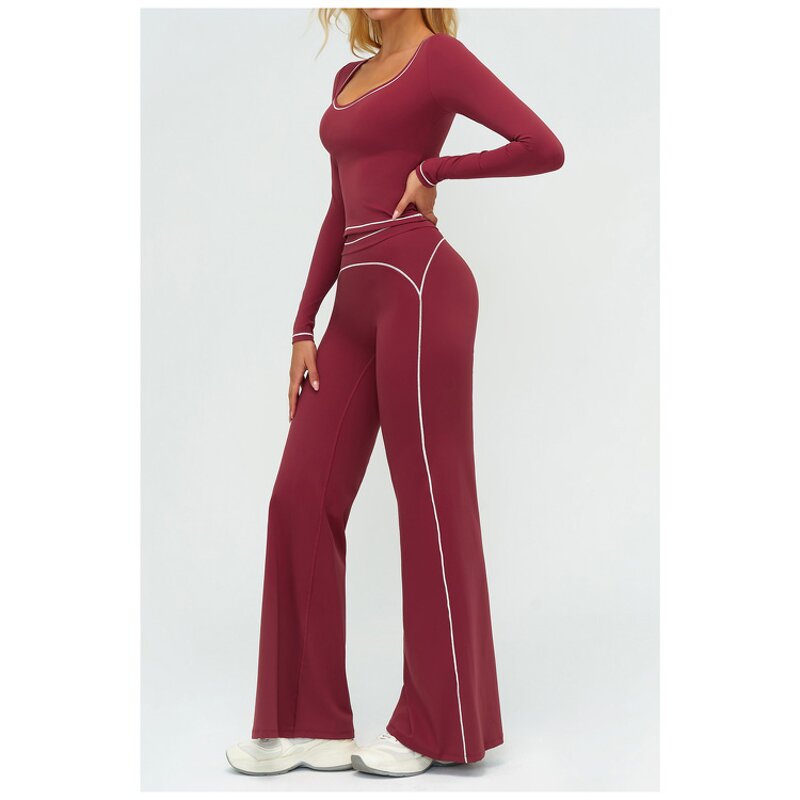 Yoga Set Factory - Nude Feel Brushed White Stripe