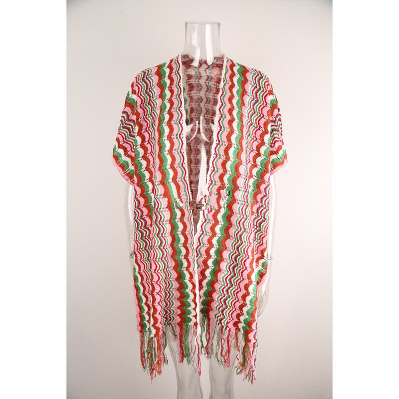 Bikini Cover up Factory - Plus Size Color Blocked