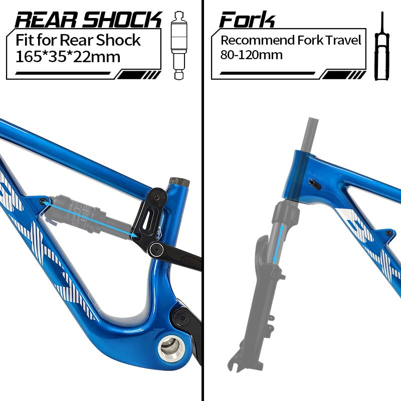 Kids Bike Frame Manufacturer - OEM Full Suspension 20er 100mm Travel MTB Frame
