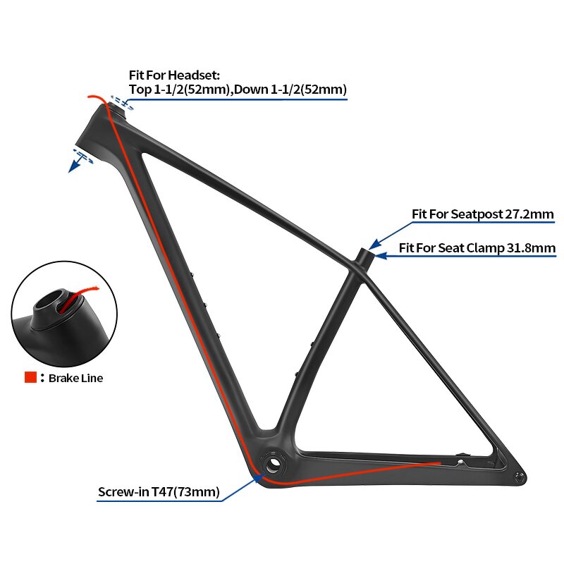 Mountain Bike Frame Manufacturer - OEM 2025 T1000 Carbon 29er Boost 148mm UDH