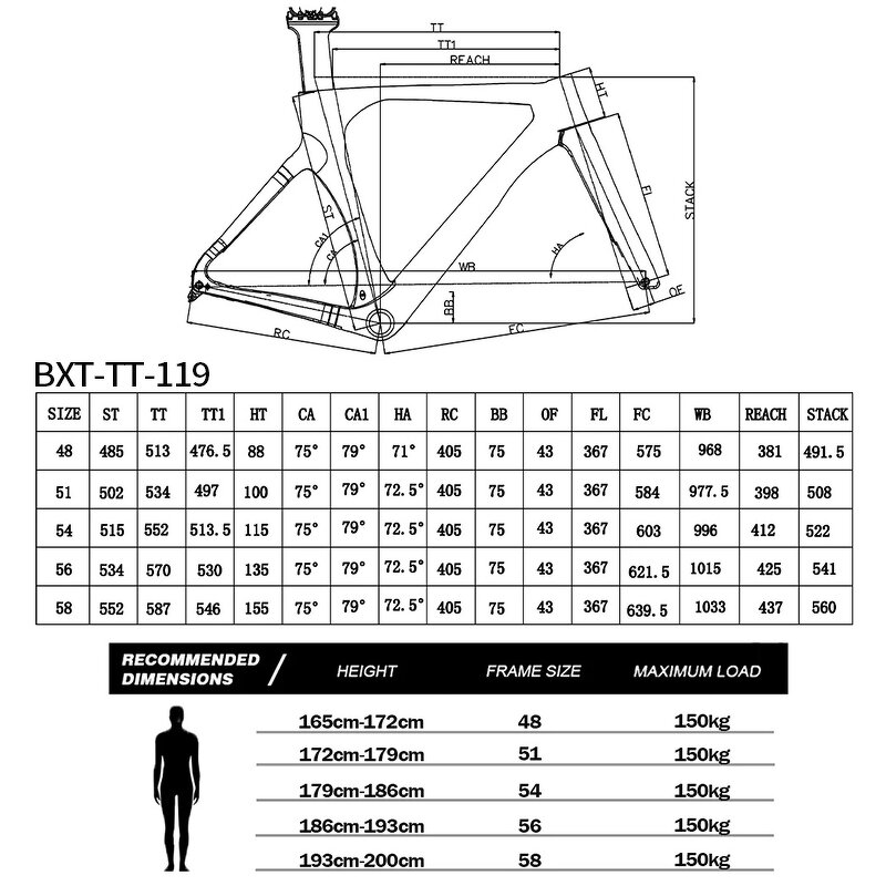 TT Bike Frame Set Manufacturer - OEM Carbon 70032C with TT Handlebar Storage