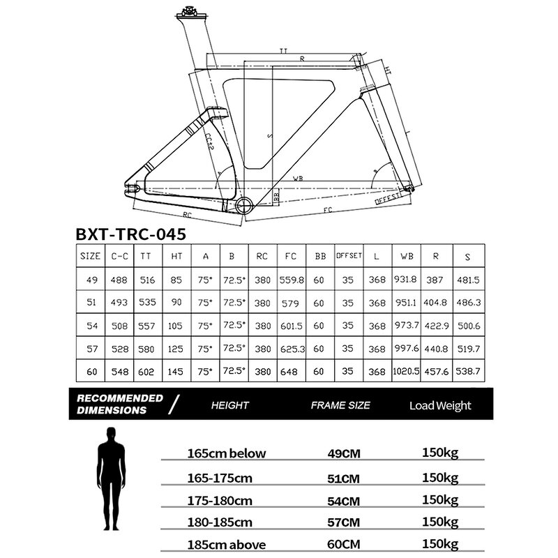 Track Bike Frame Set Manufacturer - OEM Carbon 70028C Single Speed Road Frame