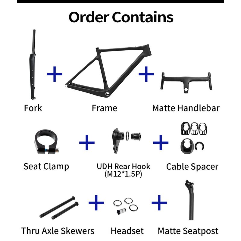 Gravel Bike Frame Manufacturer - OEM Carbon Disc Fully Hidden Off-Road Frame