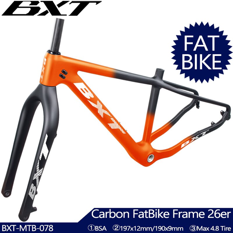 Snow Bike Frame Manufacturer - OEM New Carbon Fat Bike 264.8 Tires Frame+Fork