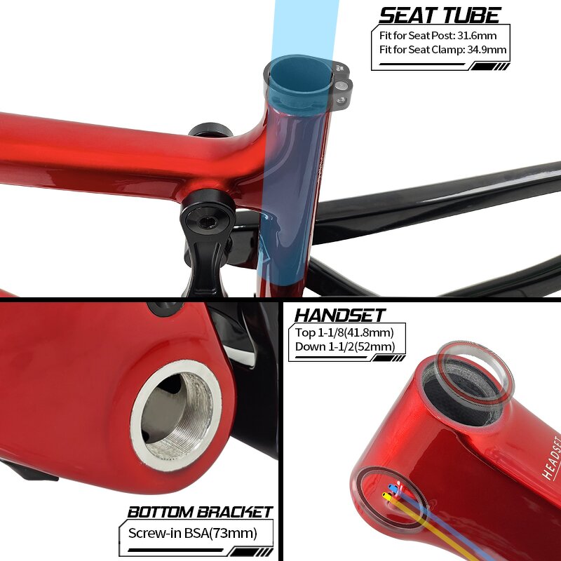 AM Frame Manufacturer - OEM AM-117 Carbon 29er 150mm Travel VPP Boost 148mm