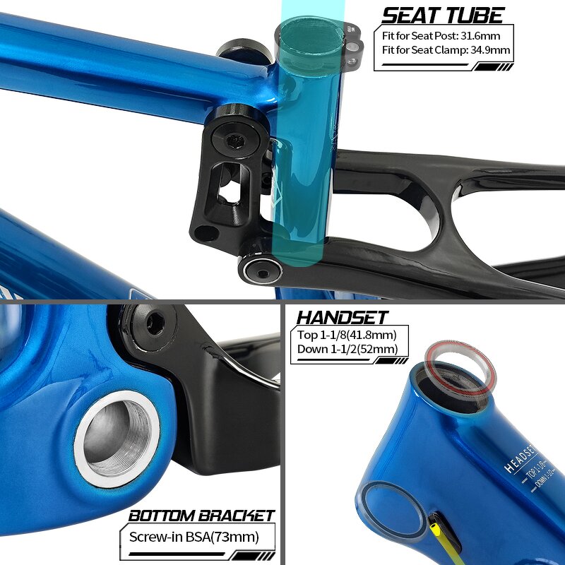 Kids Bike Frame Manufacturer - OEM Full Suspension 20er 100mm Travel MTB Frame