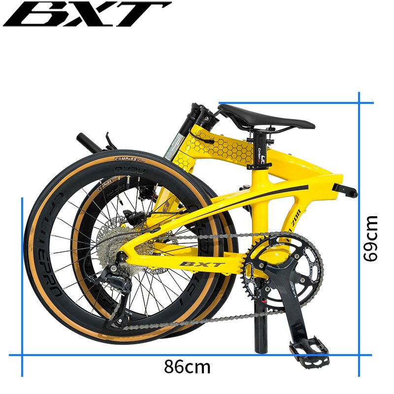 Folding Bike Manufacturer - OEM 20 Inch Carbon 9 Speed Disc Brake Portable