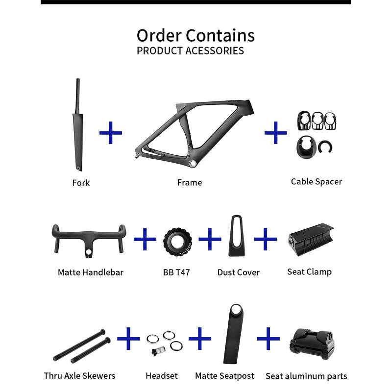 Road Frame Manufacturer - OEM PRO-145 Aero Carbon Di2 T47 Disc Brake Frameset