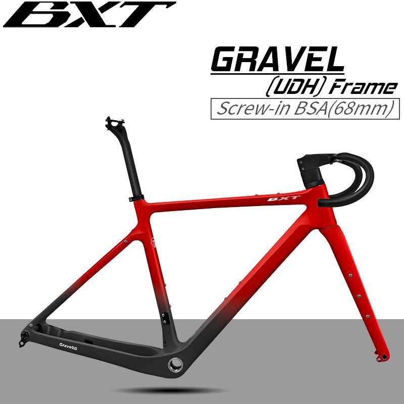 Gravel Bike Frame Manufacturer - OEM T1000 Carbon Disc Thru Axle 700Cx45C