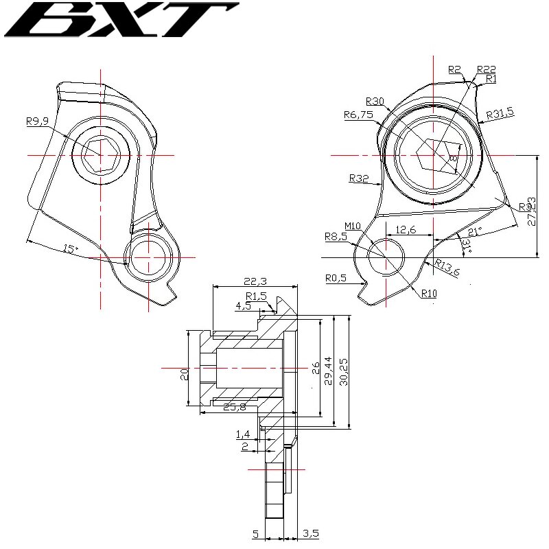 UDH Rear Derailleur Hanger Manufacturer - OEM Sram Hook with Axle Thru