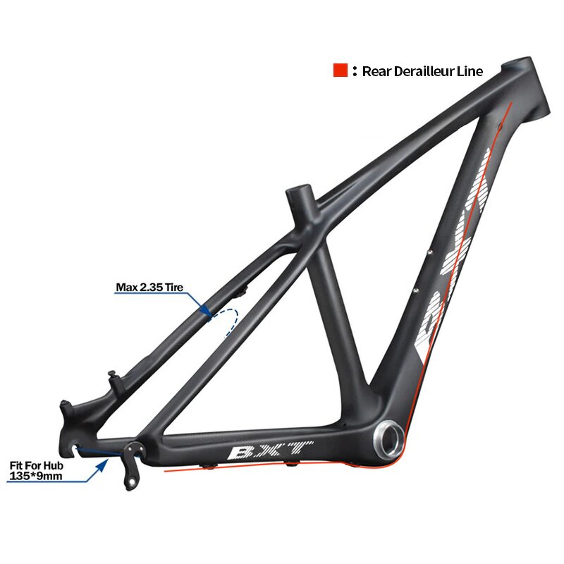 MTB Frame Manufacturer - OEM 26er Carbon Kids Bike Frame 14inch Disc Brake