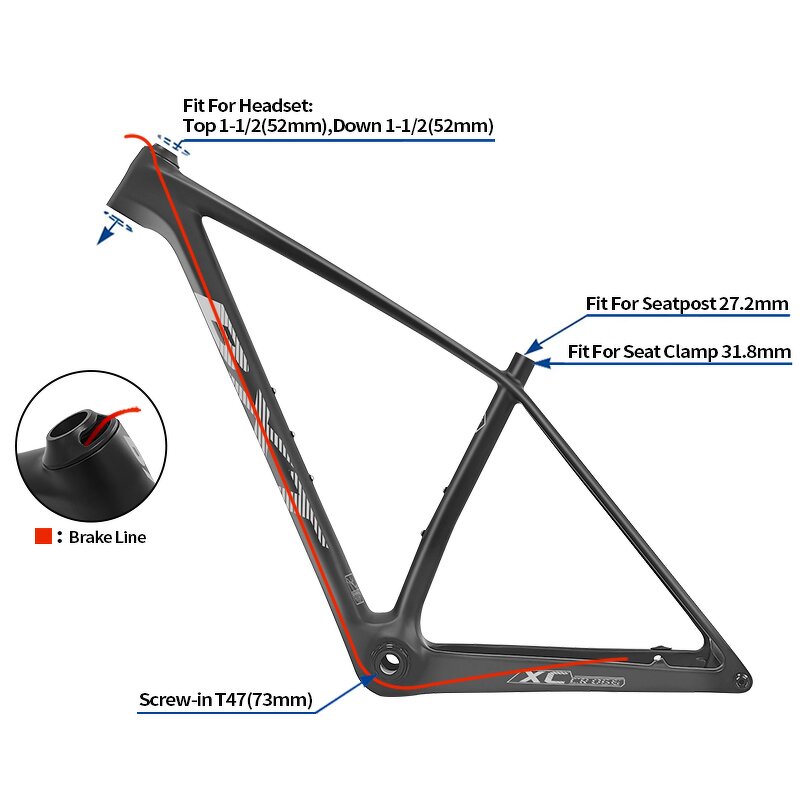 MTB Frame Manufacturer - OEM Hot Sale 29er T1000 Carbon Boost Internal Routing