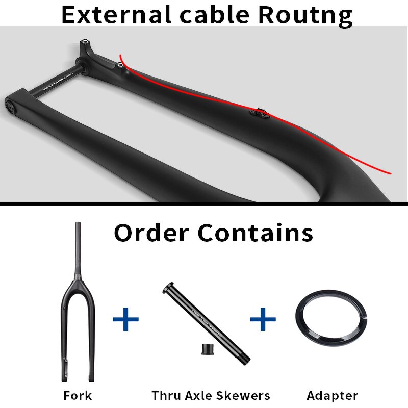 MTB Fork Manufacturer - OEM Light T700 29 Boost 11015mm External Cable Fork