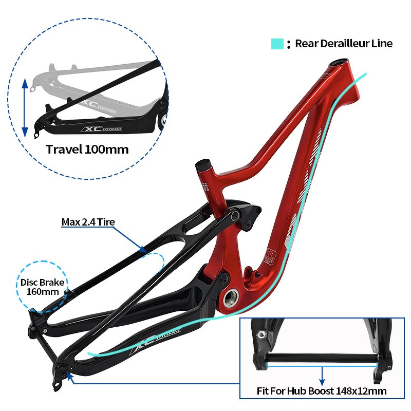MTB Carbon Frame Manufacturer - OEM 24er Full Suspension Teenager Sport Bike