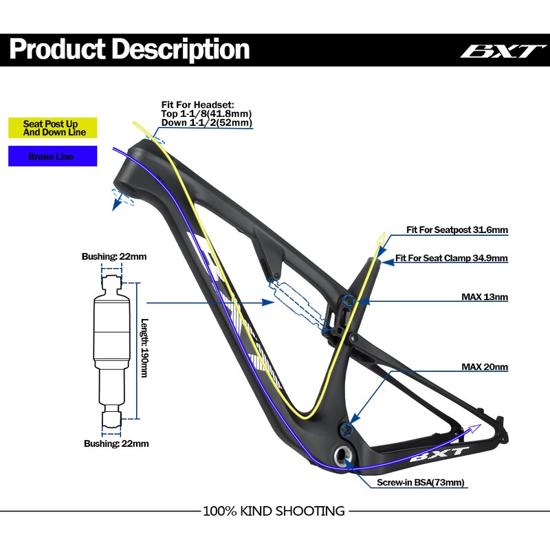 Trail MTB Frame Manufacturer - OEM 29inch Carbon 120mm Travel Full Suspension