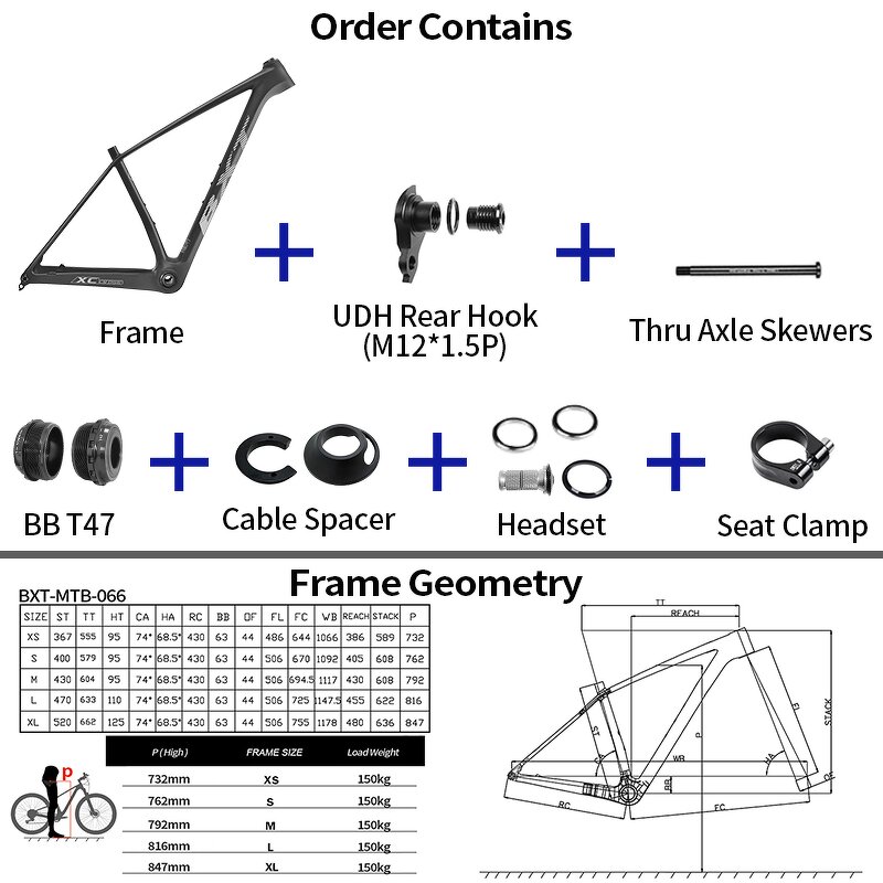 Mountain Bike Frame Manufacturer - OEM 2025 T1000 Carbon 29er UDH Boost Internal