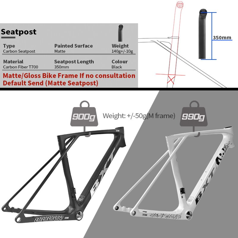 Road Frame Manufacturer - OEM T1000 Carbon Disc Brake Frame T47 Screw-in 68mm