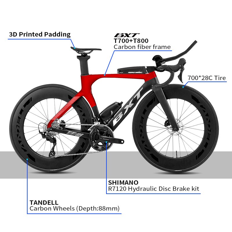 TT Bike Manufacturer - OEM Carbon Time Trial Disc 105 7120 24 Speed Complete