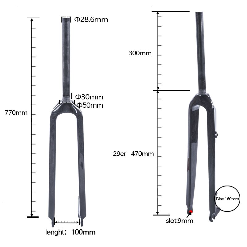 MTB Fork Manufacturer - OEM Full Carbon 29 Quick Release Disc Rigid Bike Fork