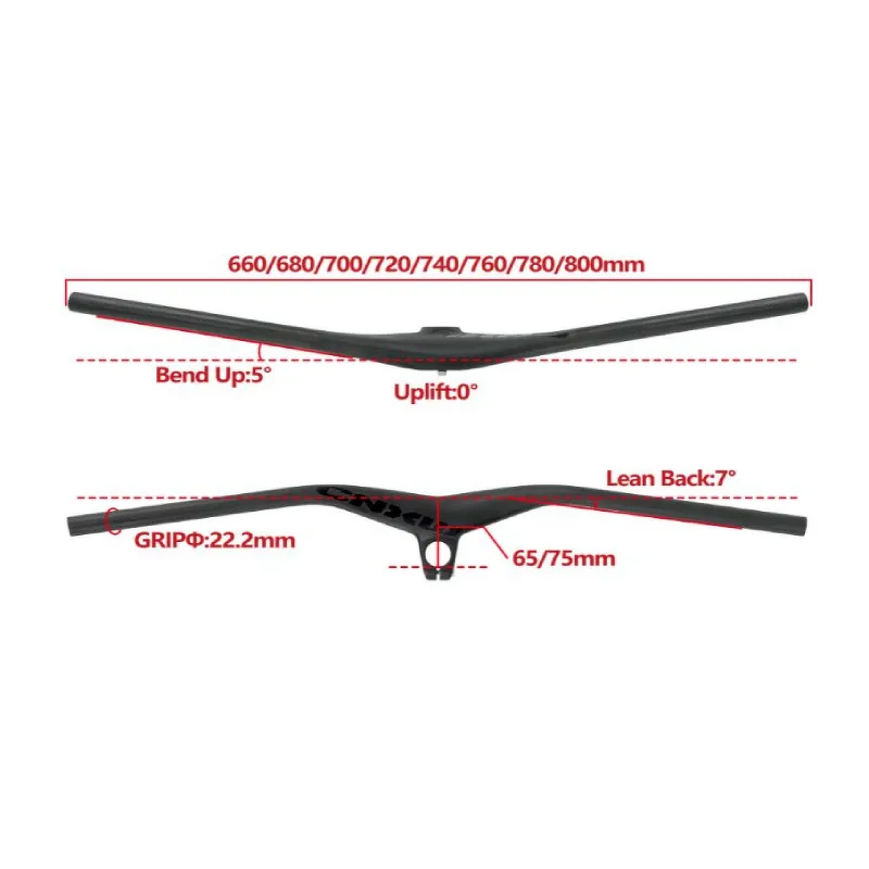 Integrated MTB Handlebar Manufacturer - OEM Carbon 800mm Mountain Bars