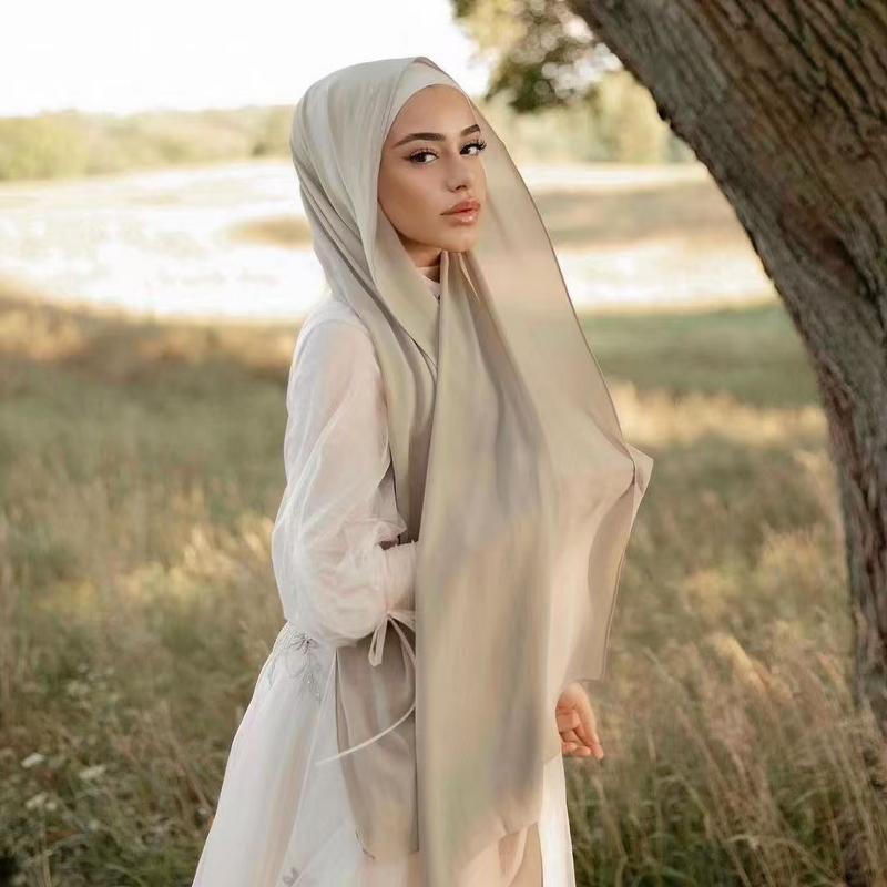 Islamic Headscarf Manufacturer - OEM Pearl Chiffon Shawl Wholesale