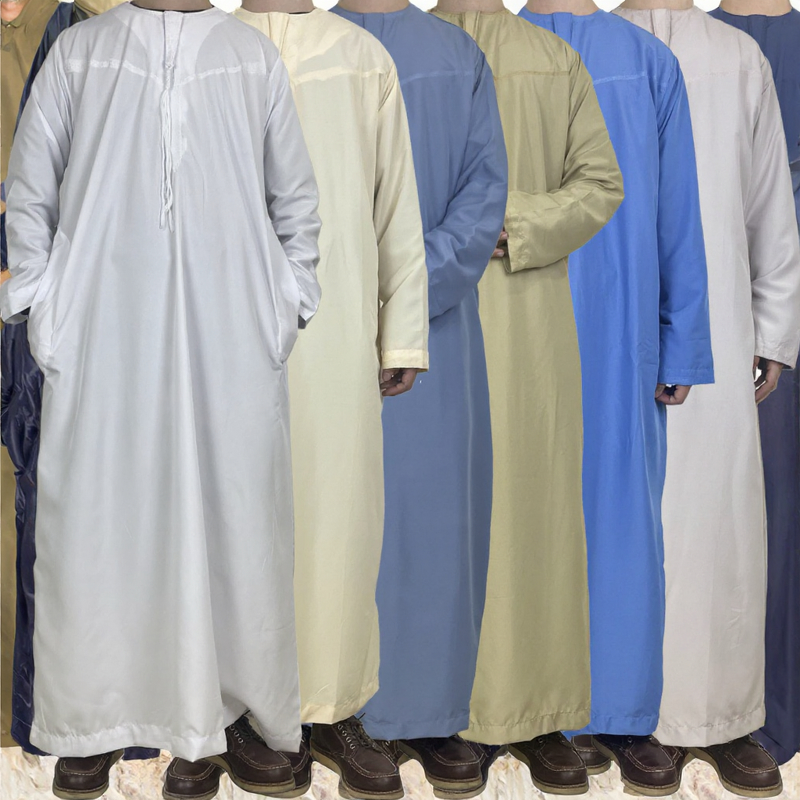 Men's Thobe Manufacturer - Custom Prayer Robe with Pockets Factory