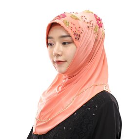 Muslim Headscarf Factory - OEM Handmade Beaded Pullover Scarf