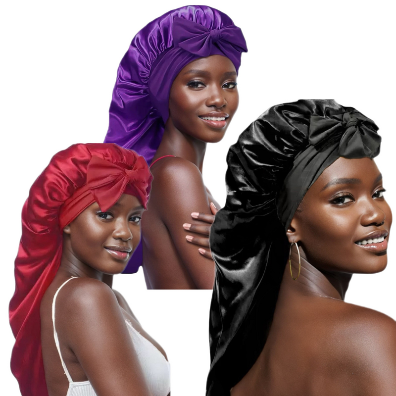Sleep Cap Supplier - Custom Adjustable Satin Silk Bow Design