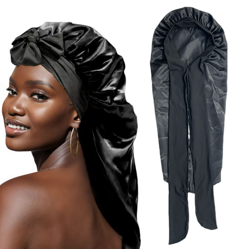 Sleep Cap Supplier - Custom Adjustable Satin Silk Bow Design