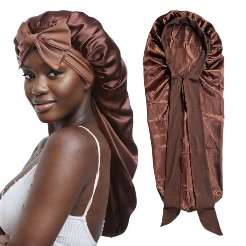 Sleep Cap Supplier - Custom Adjustable Satin Silk Bow Design