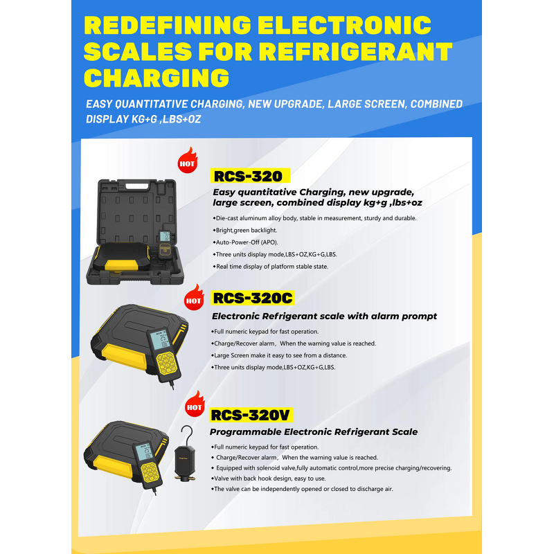 Refrigerant Electronic Scale Manufacturer - Portable RCS-320 Series Upgrade