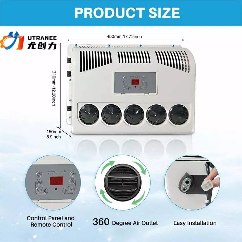 Semi Truck Parking Air Conditioner Factory - 12V 10000 BTU Split AC Kit