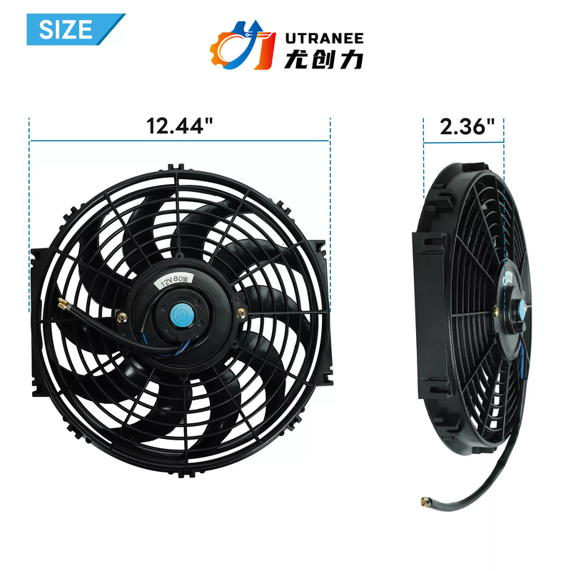 Universal Radiator Fan Factory - 12 Inch for Most Car Models