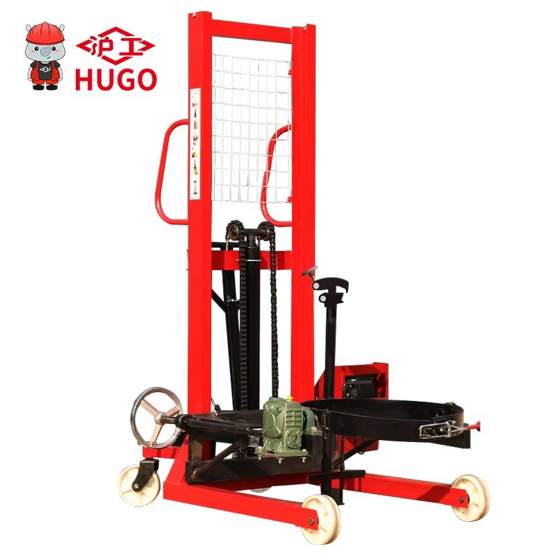 Drum Forklift Factory - 1000kg Manual Hydraulic Drum Elevator
