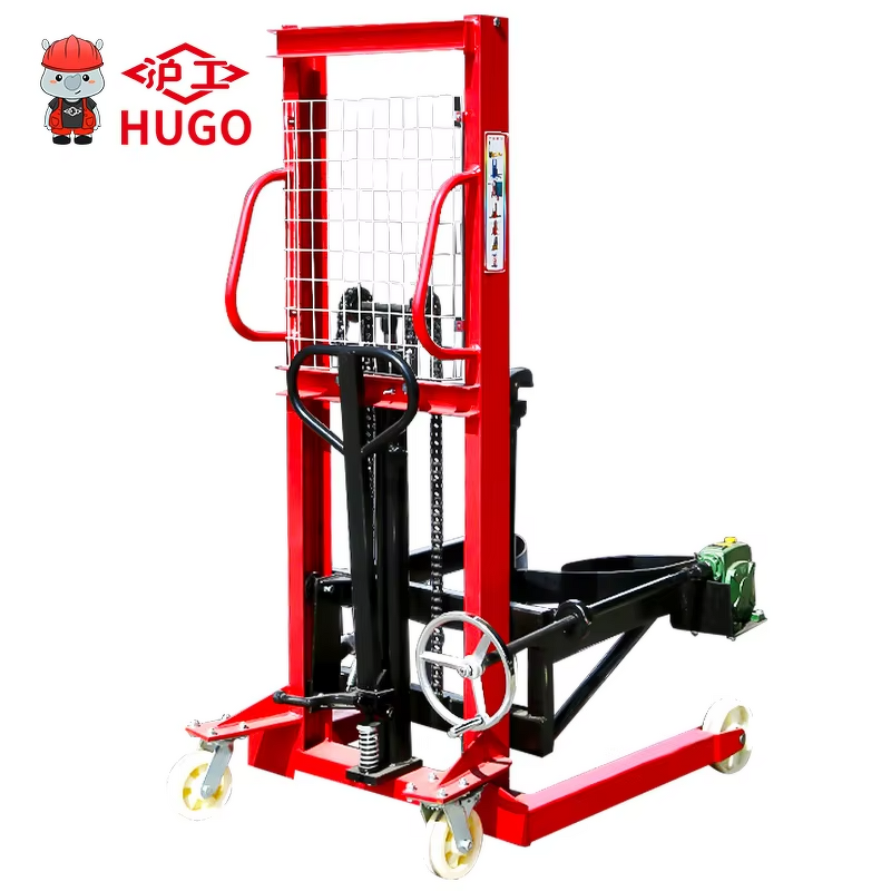 Drum Lifter Stacker Supplier - Manual Oil Drum Rotator Truck