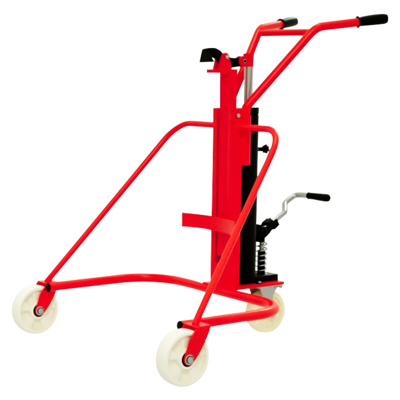 Drum Cart Supplier - 3 Wheel Steel Oil Drum Caddy Trolley