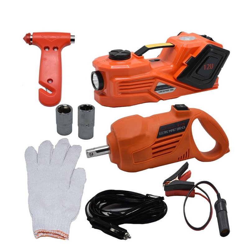 Electric Car Jack Factory - 5 Ton 12V Hydraulic 3 in 1 Kit