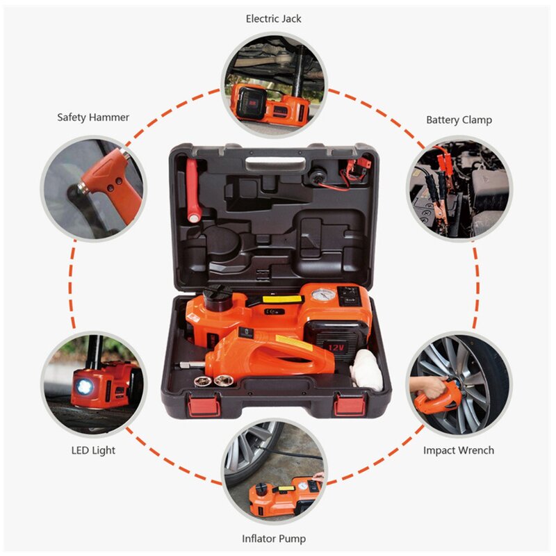Electric Car Jack Supplier - Portable 5 Ton 3 in 1 with Impact
