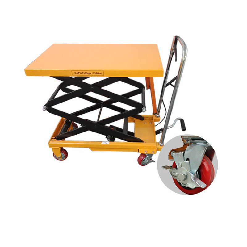 Movable Work Lift Platform Manufacturer - Hydraulic 150kg Small Lift Table