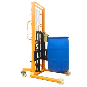 Manual Stacker Truck Manufacturer - 500kg Oil Drum & Plastic Bucket Lifter