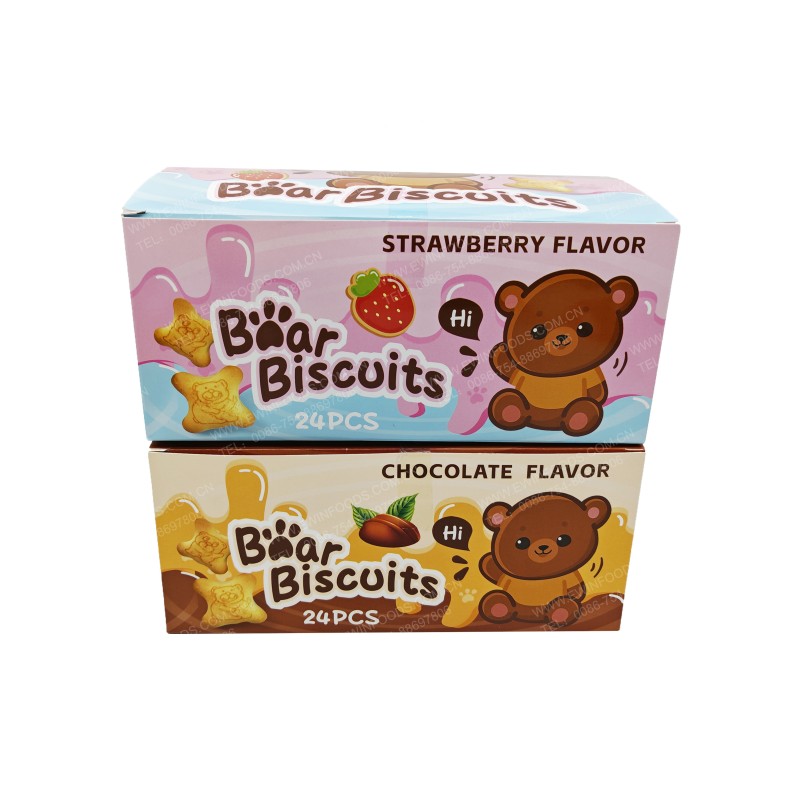 Bear Sandwich Cookies - OEM Candy Manufacturer with Strawberry Chocolate Flavors