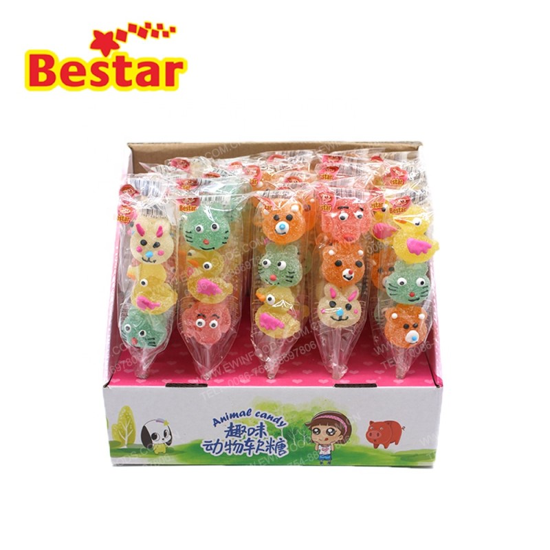 Soft Jelly Lollipop - OEM Animal Shape Fruit Candy