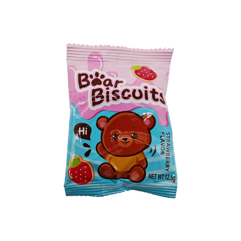 Bear Sandwich Cookies - OEM Candy Manufacturer with Strawberry Chocolate Flavors