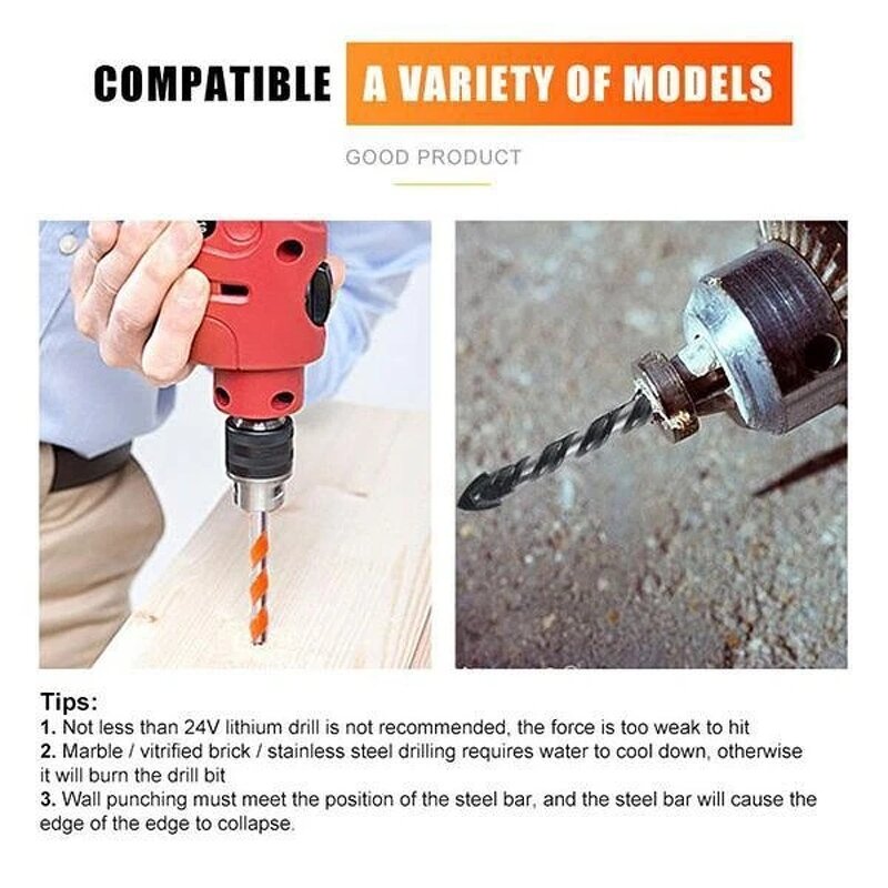 Triangle Drill Bit Set Factory - 5Pcs Multifunction Punching Tool