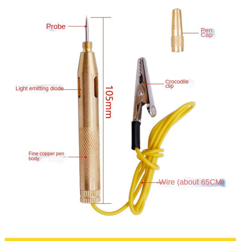 Car Circuit Tester Supplier - 6/12v Light Lamp Voltage Test Pen
