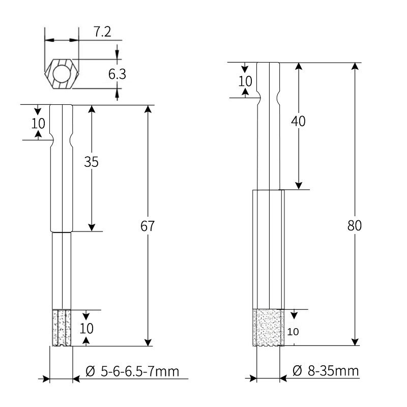 Diamond Hole Opener Factory - Hex Shank Brazing Tile Drill Bit