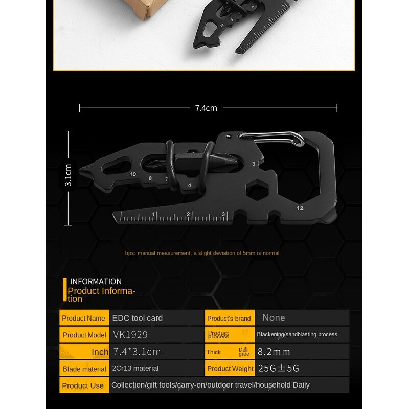 Multifunction Key Chain Tool Factory - 15-in-1 Camping Punch Folding