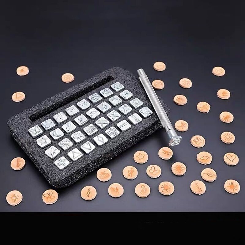 Leather Carving Stamp Factory - 32 Pcs Indian Style Seal Set