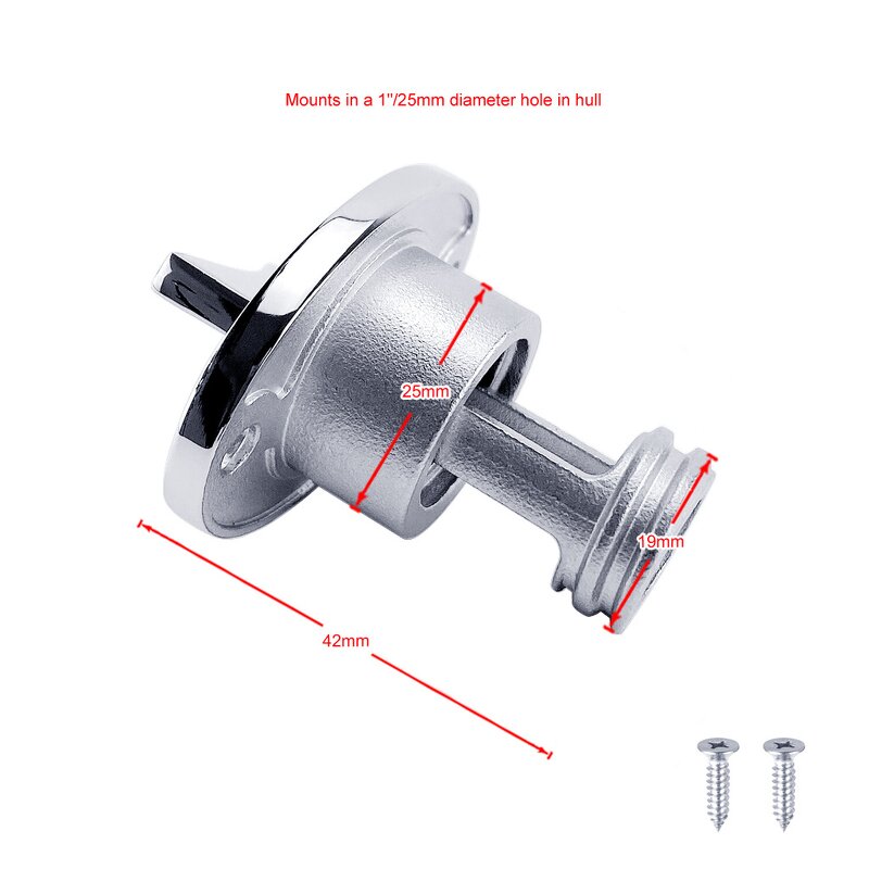 Transom Drain Plug Supplier - 25mm Stainless Steel 316 Bung