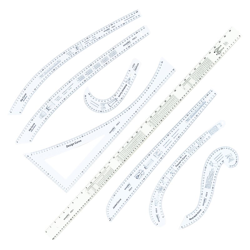 Curve Printing Ruler Factory - 8-piece FCS-KIT Design Tool Set